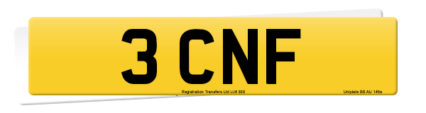 Registration number 3 CNF